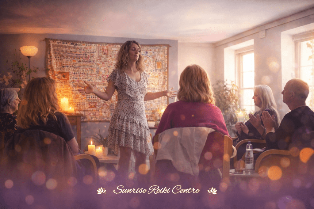 This picture shows a Reiki Class in Dublin.